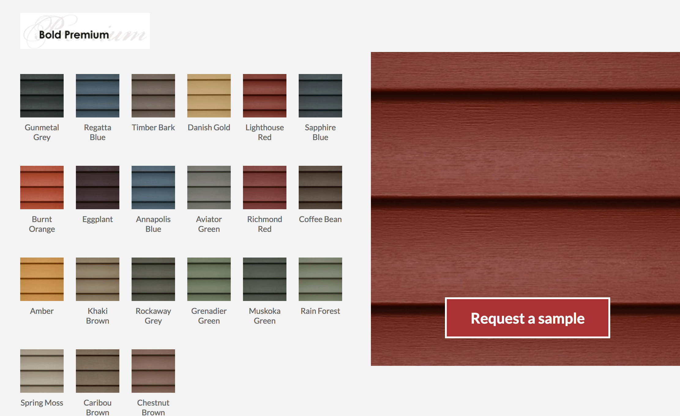 Mitten Siding Color Chart
